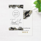 Zwart marmerontwerp visitekaartje (Bureau)