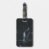 Zwart marmerpatroon bagagelabel (Achterkant verticaal)