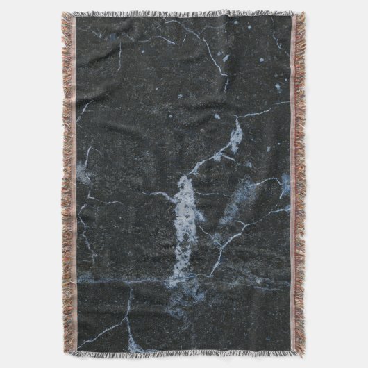 Zwart marmerpatroon deken (Voorkant Verticaal)