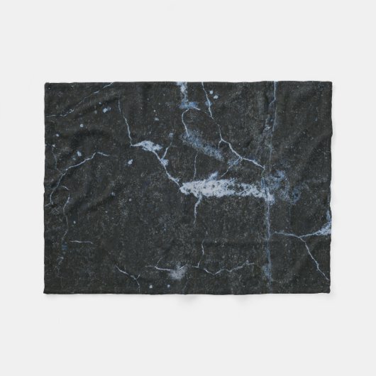 Zwart marmerpatroon fleece deken (Voorkant (Horizontaal))