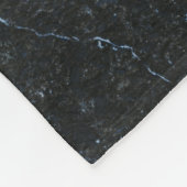Zwart marmerpatroon fleece deken (Hoek)