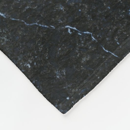 Zwart marmerpatroon fleece deken (Hoek)