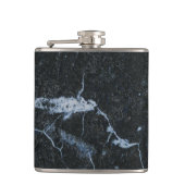 Zwart marmerpatroon heupfles (Voorkant)