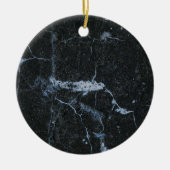 Zwart marmerpatroon keramisch ornament (Voorkant)