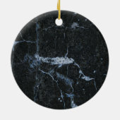 Zwart marmerpatroon keramisch ornament (Achterkant)