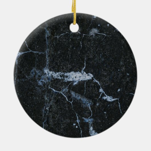 Zwart marmerpatroon keramisch ornament (Achterkant)