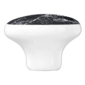 Zwart marmerpatroon keramische knop (Zijkant)