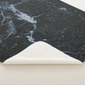 Zwart marmerpatroon sherpa deken (3/4)