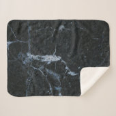 Zwart marmerpatroon sherpa deken (Voorkant (horizontaal))