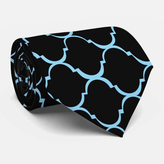 Zwart Marokkaans design Stropdas (Opgerold)