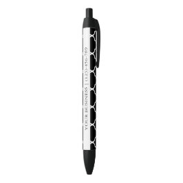 Zwart Marokkaans Lattice Pattern, speciaal geperso Zwarte Inkt Pen