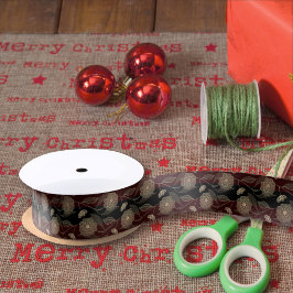 Zwart Maroon Bloem Strepen Patroon Liberty Bloemig Grosgrain Lint