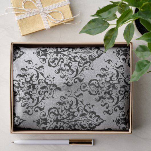 Zwart masker en zilver loskoppelen tissuepapier (Geschenk)