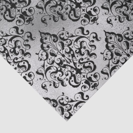 Zwart masker en zilver loskoppelen tissuepapier (Detail)