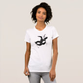 Zwart Masker Gemaskerd Bal T-shirt (Voorkant volledig)