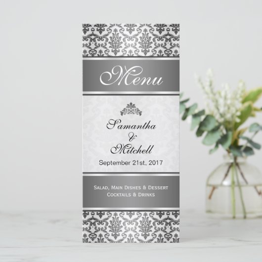 Zwart masker in zilvergrijs menu (Staand voorkant)