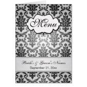 Zwart masker op een zilveren achtergrondmenu (Voorkant)