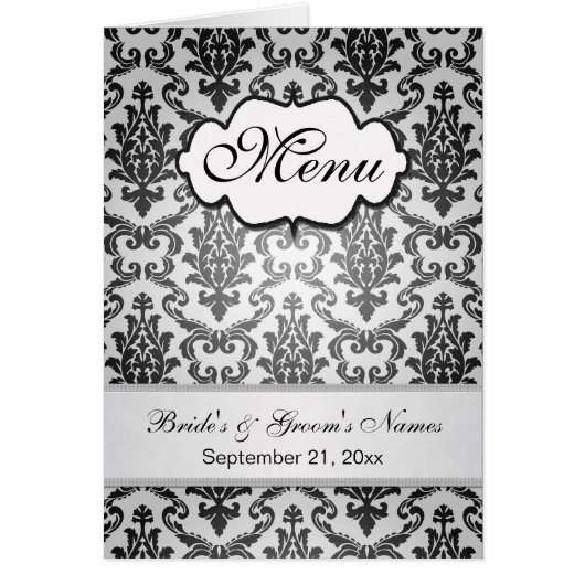 Zwart masker op een zilveren achtergrondmenu (Voorkant)