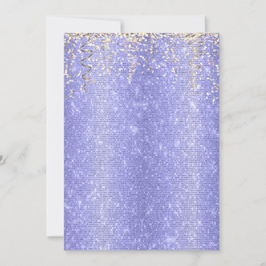 Zwart Masque Masquerade Lavander Quinceañera Kaart (Achterkant)