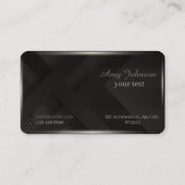 Zwart mat verzonken hart op het oppervlak eleganti visitekaartje (Achterkant)