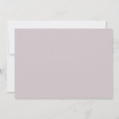 Zwart & Mauve Sering Script Moderne Bruidsdouche Kaart (Achterkant)