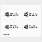 Zwart Mazda RX-7 Roterende Motor Stickers (Vel)