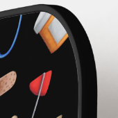 Zwart medisch patroon pickleball paddle (Links Detail)