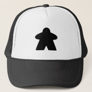 Zwart meepelbordspel trucker pet