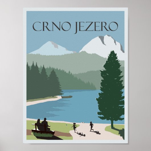Zwart Meer Crno Jezero Montenegro 8.5''x11'' Poster (Voorkant)