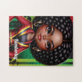 Zwart meisje Afrikaans Amerikaans Legpuzzel (Horizontaal)