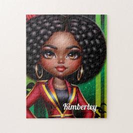 Zwart meisje Afrikaans Amerikaans Legpuzzel