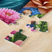 Zwart meisje Afrikaans Amerikaans met vlechten Legpuzzel (Zijkant)