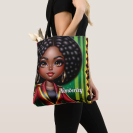 Zwart meisje Afrikaans Amerikaans Tote Bag
