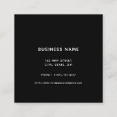 Zwart meisje Afro Natural Hair Stylist White Black Vierkante Visitekaartje (Achterkant)