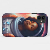 ZWART MEISJE ASTRONAUT INSPIRATIE KUNST Case-Mate iPhone CASE (Achterkant (horizontaal))