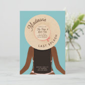 Zwart Meisje Bachelorette Zwembad Party - Laatste  Kaart (Staand voorkant)