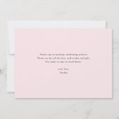 Zwart Meisje Ballerina in Roze Jurk Verjaardag Bedankkaart (Achterkant)