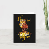 Zwart meisje dat ze knielt voor God kan Chr Kaart (Voorkant)