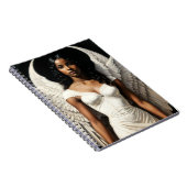 Zwart Meisje Engel Angelcore Art Notitieboek (Rechterzijde)