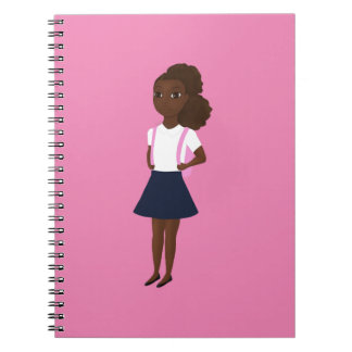 Zwart Meisje Gaat Terug Naar School Notitieboek