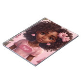 Zwart Meisje Gepersonaliseerd Notitieboek (Linkerzijde)