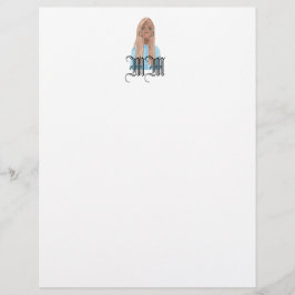 Zwart meisje gepersonaliseerde briefpapier briefhoofd