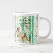 Zwart meisje Gezellig lezen Grote Koffiekop (Rechts)