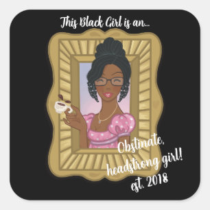 Zwart Meisje Loves Obstinate Headstrong Sticker