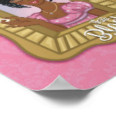 Zwart Meisje Loves Poster (mat) (Hoek)