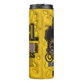 Zwart Meisje Magic - 3D Opgeblazen Effect Tumbler Thermosbeker (Achterkant)