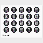 Zwart meisje Magic Black geschiedenismaand voor me Ronde Sticker (Vel)