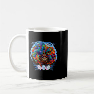 Zwart Meisje Magic Curly Twist Lente Melanine Sist Koffiemok