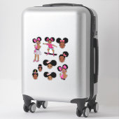 Zwart Meisje Magic Sticker Decals Fun Meisjes Mela (Koffer)