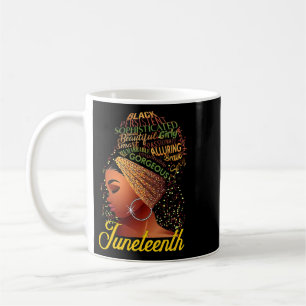 Zwart Meisje Magic Zwart Koningin Juneteenth Afro Koffiemok